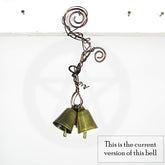 3-Bell Hanging Witch's Bell with Wire 'Vines' Handmade For Cleansing and Protection Against Evil | Woot & Hammy